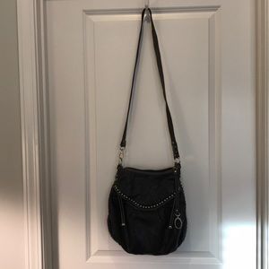 COPY - Black cross body bag with silver studs
